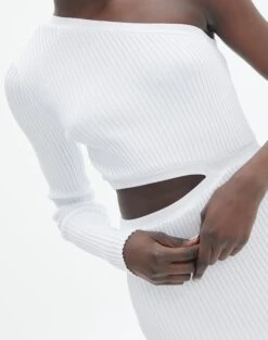 One Shoulder Long Sleeve Maxi Dress -Style Fashion Fit stella one sleeve white imageback kd129008vn