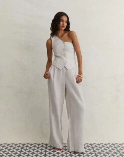 Linen Tailored Vest -Style Fashion Fit t co harley tailored linen pant head in the sandmilk front pw120209tcd