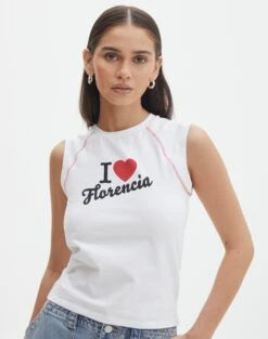 Print Cut Out Top -Style Fashion Fit tana tank top florenciawhite front tv138864prt 12