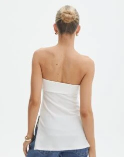 Foldover Zip Tube Top -Style Fashion Fit tatiana fold down side zip tube top milk back bv124397pln