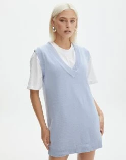 Strapless Denim Midi Dress 31 Strapless Denim Midi Dress -Style Fashion Fit twist oversized vest dress icecap front kd127875cot 2