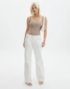 Supersoft Square Neck Bodysuit 41 Supersoft Square Neck Bodysuit -Style Fashion Fit veronika square neck bodysuit dusty mink full tb54146pln