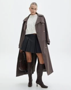 Cut Out Satin Bodysuit -Style Fashion Fit violet pleated pu mini skirt black front ss102476pu 1