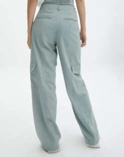 Mid Rise Puddle Cargo Pant -Style Fashion Fit waverly wide leg pant its a big dill back pw55427gry