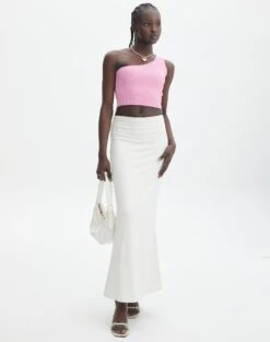 One Shoulder Ribbed Tank -Style Fashion Fit wirius one shoulder smell the roses full kv44069rib