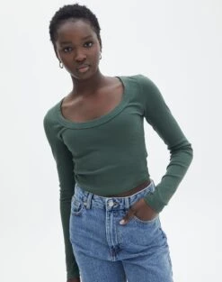 Cotton Low Rise Cargo Pant -Style Fashion Fit wylie wide rib scoop thyme out front tl53892prib 2