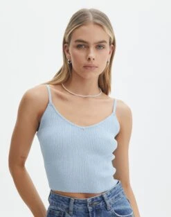 Off Shoulder Long Sleeve Top -Style Fashion Fit yves v neck tank blue bubble front kv125600vn 1