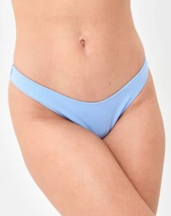 Shimmer Adjustable Thong Bikini Bottom -Style Fashion Fit zimi high waist thong blue me away front ga63412twl